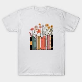 Flowers Books T-Shirt